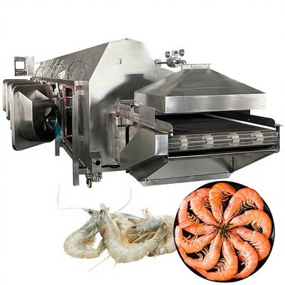 Хорошая цена 700-1000KG/H Автоматический креветочный котёл Стабильный морепродукты туннельный кулинарная машина креветка водоварка Автоматическая бланшировка машина онлайн
