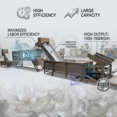 Хорошая цена Multifunctional Seafood Processing Plant Equipment Food Grade SUS304 1200-1800KG 15KW 60Hz онлайн