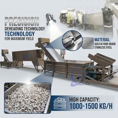 Хорошая цена Компактная машина для отделения головы креветок SUS304 1500-2000KG 0.8KW 440V Для коммерческой кухни онлайн