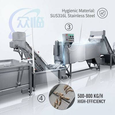 Хорошая цена Energy Saving Shrimp Deheading Sorting Machine SUS304 Stainless Steel 1200-1800KG 7.5KW 380V онлайн