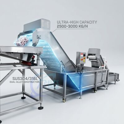 Хорошая цена Custom Built Prawn Processing Machine Precision SUS316 2000-2500KG 0.8KW 60Hz For Food Processing Factory онлайн
