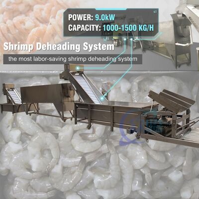 Хорошая цена Hygienic Automatic Shrimp Deheading System SUS316L 2500-3000KG 7.5KW 415V For Seafood Factory онлайн