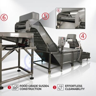 Хорошая цена Robust Shrimp Processing Machine Hygienic SUS304 1000-1500KG 5.5KW 220V For Frozen Food Factory онлайн