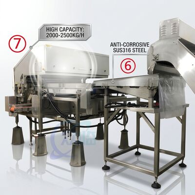 Хорошая цена Efficient Shrimp Deheading Production Line Precision SUS316 1500-2000KG 7.5KW 415V онлайн