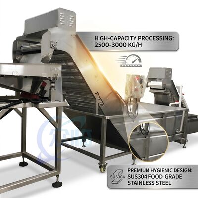 Хорошая цена CE Certified Shrimp Deheading Production Line Precision SUS316 1200-1800KG 2.2KW 415V онлайн